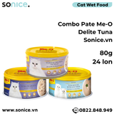  Combo Pate Mèo Me-O Delite Tuna 80g - 24 lon SONICE. 