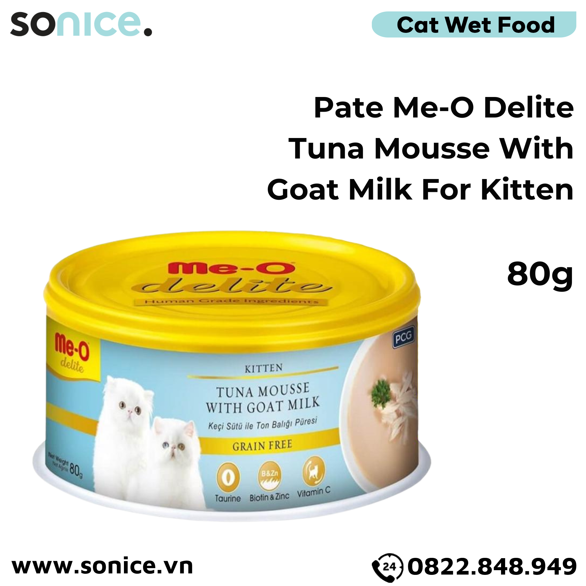  Combo Pate Mèo Me-O Delite Tuna 80g - 48 lon SONICE. 