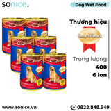  Combo Pate chó SmartHeart Vị Bò & Gan 400g - 6 lon SONICE. 