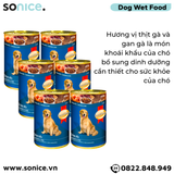  Combo Pate chó SmartHeart Vị Gà & Gan 400g - 6 lon SONICE. 