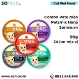  Combo Pate mèo Petsmix HanJi 90g - 24 lon SONICE. 