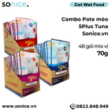  Combo Pate mèo 5Plus Tuna 70g - 48 gói mix SONICE. 