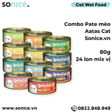  Combo Pate mèo Aatas Cat 80g - 24 lon SONICE. 