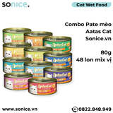  Combo Pate mèo Aatas Cat 80g - 48 lon SONICE. 