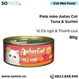  Combo Pate mèo Aatas Cat 80g - 48 lon SONICE. 