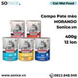  Combo Pate mèo Morando 400g - 12 lon SONICE. 