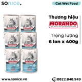  Combo Pate mèo Morando Codfish 400g - 6 lon - Vị Cá Tuyết SONICE. 