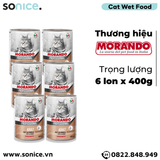  Combo Pate mèo Morando Rabbit Adult 400g - 6 lon - Thịt Thỏ SONICE. 