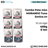  Combo Pate mèo Morando Tuna 400g - 6 lon - Vị Cá ngừ SONICE. 