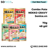  Combo Pate mèo NEKKO Gravy - 48 gói SONICE. 