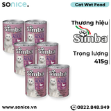  Combo Pate Simba cho Mèo Guinea & Duck 415g - 12 lon Thịt Gà Phi & Vịt Nhập Italy SONICE. 