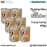  Combo Pate Simba cho Chó Chicken & Turkey 415g - 6 lon Thịt Gà & Gà tây Nhập Italy SONICE. 