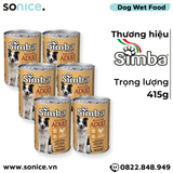  Combo Pate Simba cho Chó Chicken & Turkey 415g - 12 lon Thịt Gà & Gà tây Nhập Italy SONICE. 