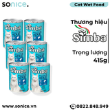  Combo Pate Simba cho Mèo Chunkies with Tuna 415g - 6 lon - Vị Cá ngừ Nhập Italy SONICE. 