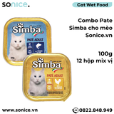  Combo Pate Simba cho Mèo 100g - 12 hộp, nhập Italy SONICE. 
