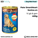  Combo Pate SmartHeart 2 vị mix - Bò Gan & Gà Gan - 12 lon SONICE. 