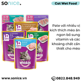  Combo pate mèo WHISKAS - 48 gói SONICE. 