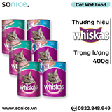  Combo Pate mèo WHISKAS 400g Mix vị - Cá ngừ & Cá biển - 12 lon SONICE. 