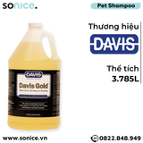  Sữa tắm đậm đặc DAVIS Gold Shampoo 3.785L - Dành cho chó mèo mọi lứa tuổi SONICE. 