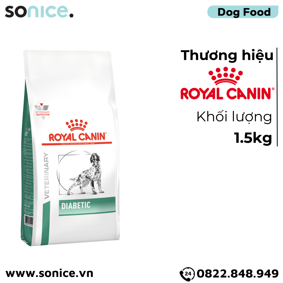  Thức ăn chó Royal Canin Diabetic Canin 1.5kg - hỗ trợ tiểu đường SONICE. 