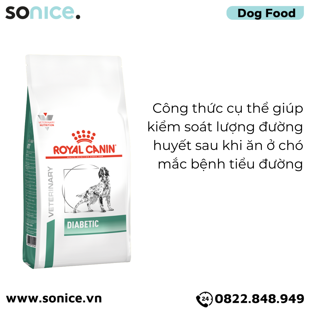  Thức ăn chó Royal Canin Diabetic Canin 6kg - hỗ trợ tiểu đường SONICE. 