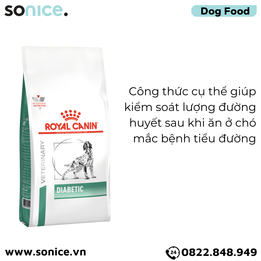  Thức ăn chó Royal Canin Diabetic Canin 1.5kg - hỗ trợ tiểu đường SONICE. 