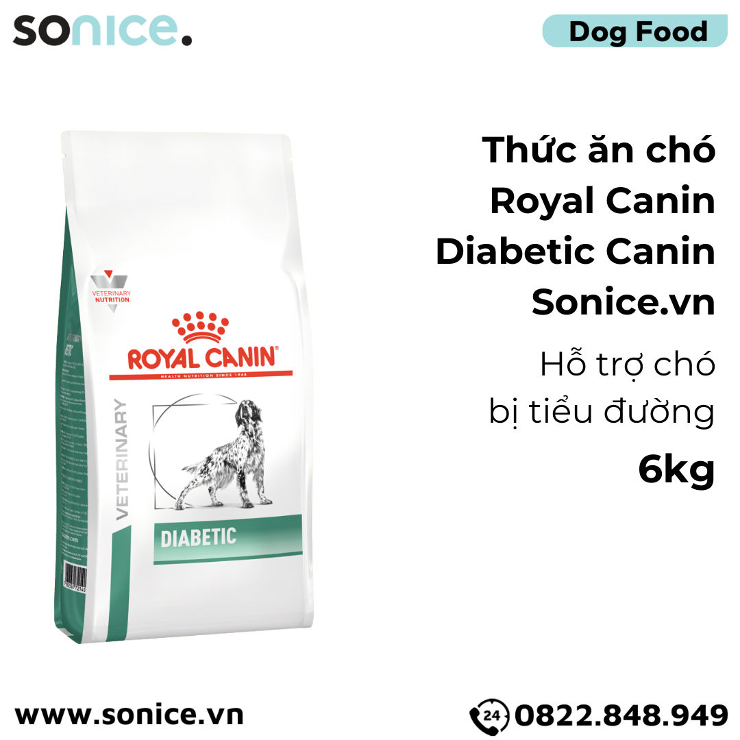  Thức ăn chó Royal Canin Diabetic Canin 6kg - hỗ trợ tiểu đường SONICE. 