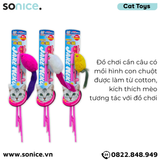  Đồ chơi cần câu chuột lông thỏ đuôi dài CattyMan Toys - SONICE. 