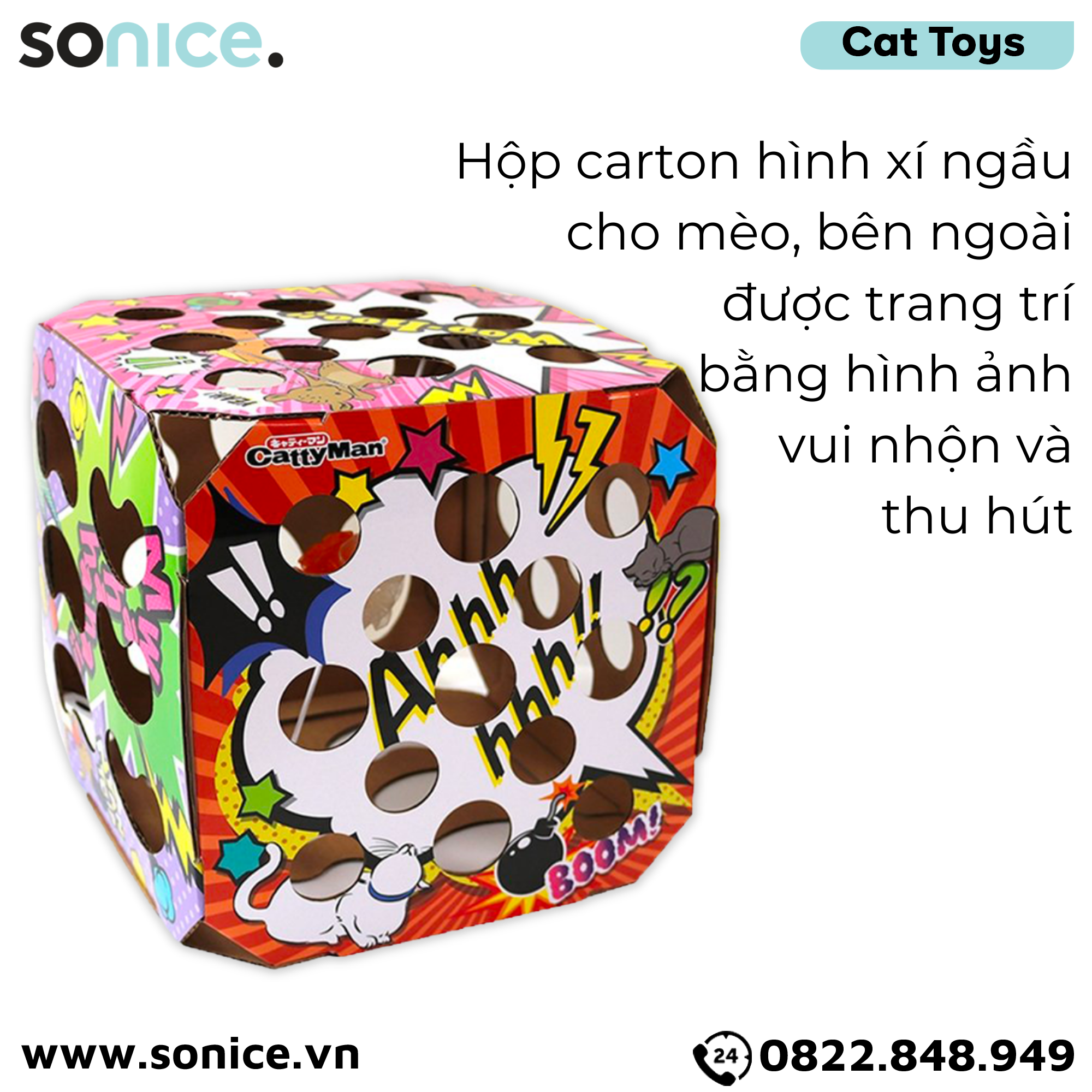  Đồ chơi hộp xí ngầu Dice Box CattyMan Toys - SONICE. 