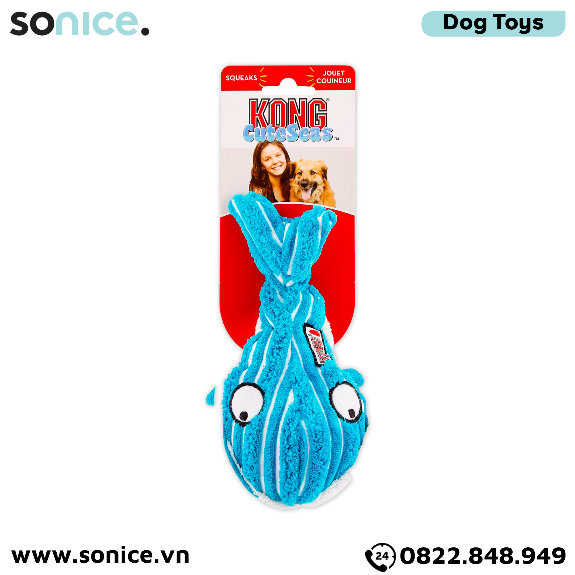  Đồ chơi Kong Cute Seas Whale Squeaks Toys Large Size 30x15cm - SONICE. 