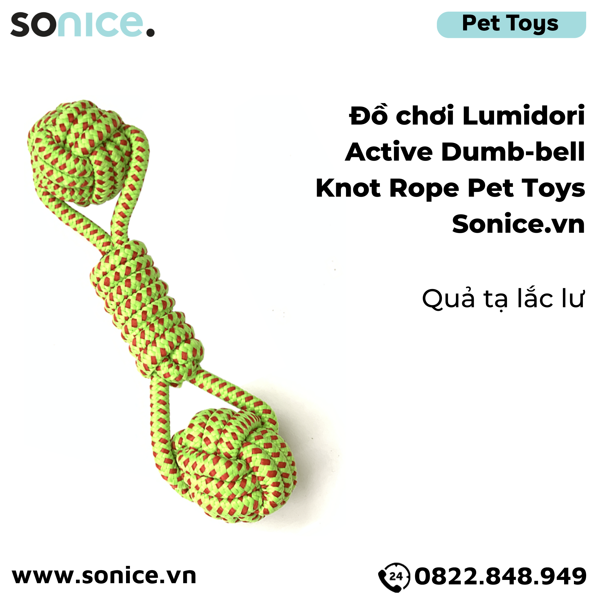  Đồ chơi Lumidori Active Dumb-bell Knot Rope Toys - Quả tạ lắc lư SONICE. 