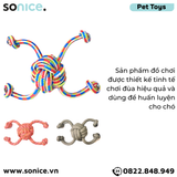  Đồ chơi Lumidori Ball Cottonblend 4 Knot Rope Toys - Banh bốn râu SONICE. 