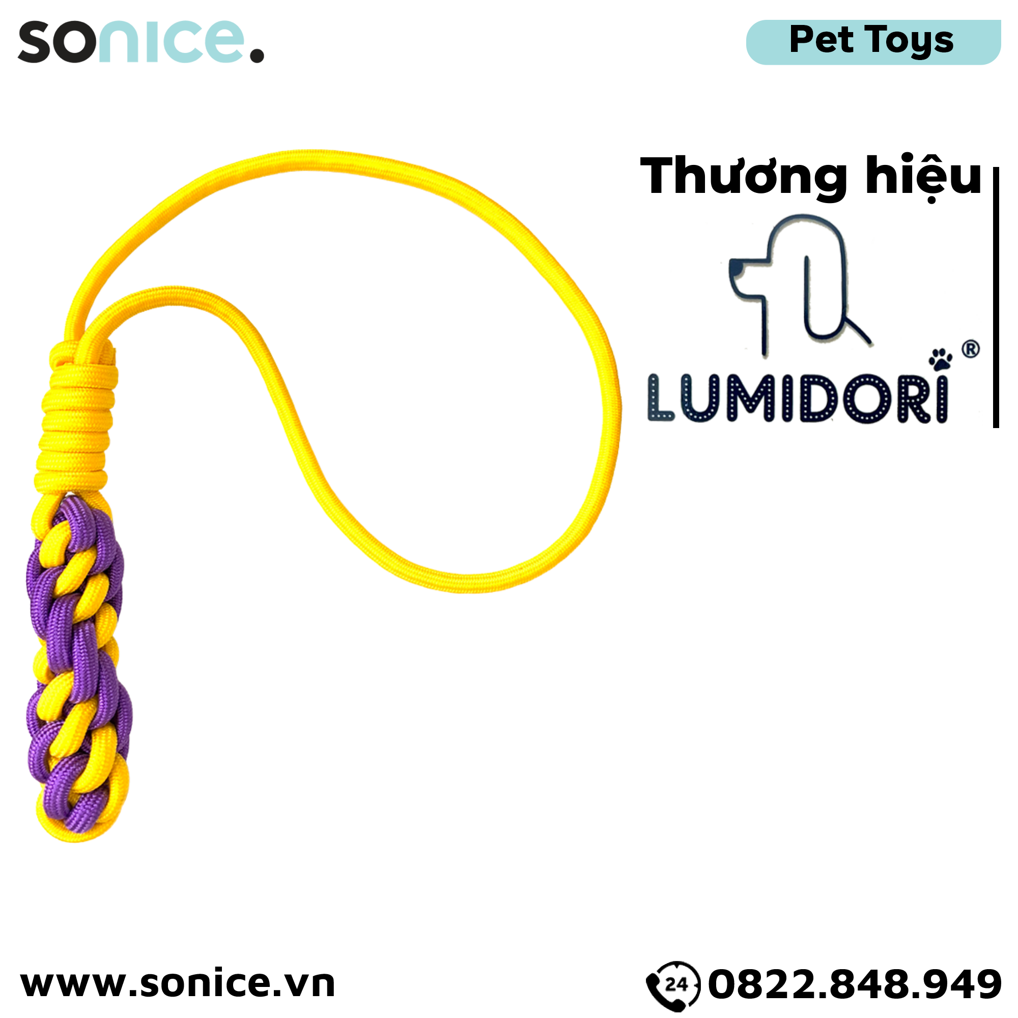  Đồ chơi Lumidori Handle Knot Rope Toys - Hình trụ có dây rút giữa SONICE. 