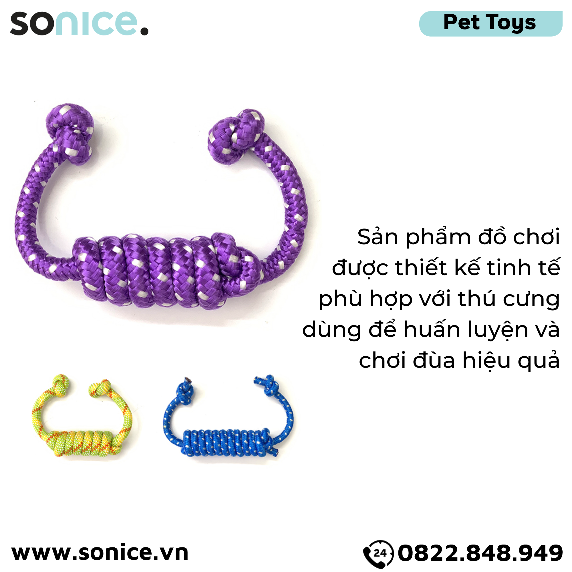  Đồ chơi Lumidori Knot Tug Toys - Hai râu rút giữa SONICE. 