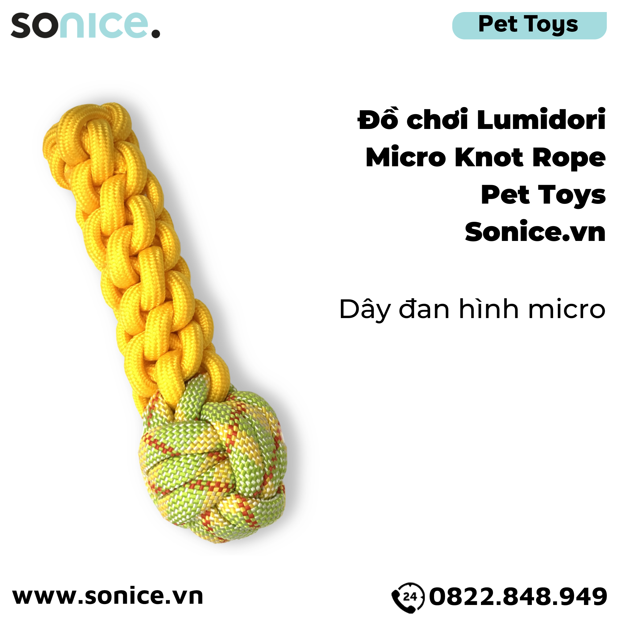  Đồ chơi Lumidori Micro Knot Rope Toys - Dây đan hình micro SONICE. 