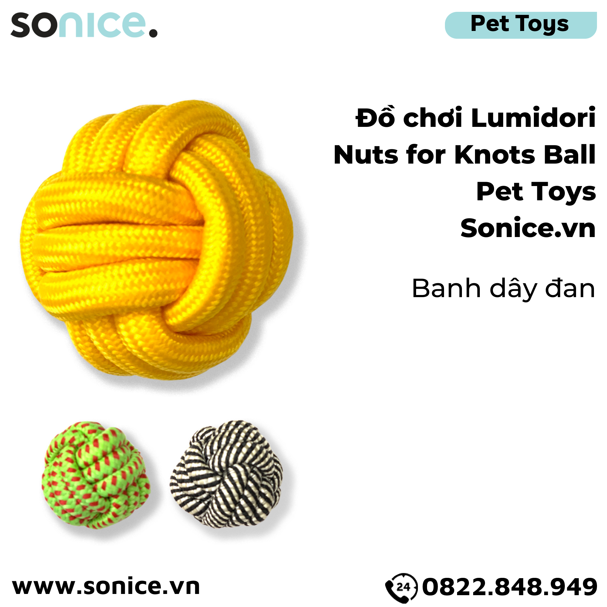  Đồ chơi Lumidori Nuts for Knots Ball Toys - Banh dây đan SONICE. 