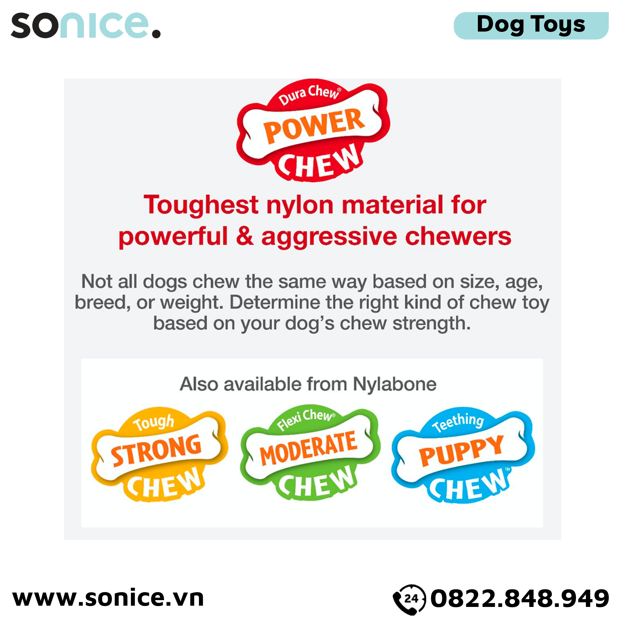  Đồ chơi Nylabone Power Chew Original Flavor Toys Small Size - Vị nguyên bản, cho chó < 11kg SONICE. 