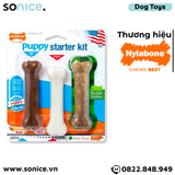  Đồ chơi Nylabone Puppy Chew Starter Kit Chicken Flavor Toys - vị Gà, dành cho chó nhỏ trong giai đoạn phát triển SONICE. 