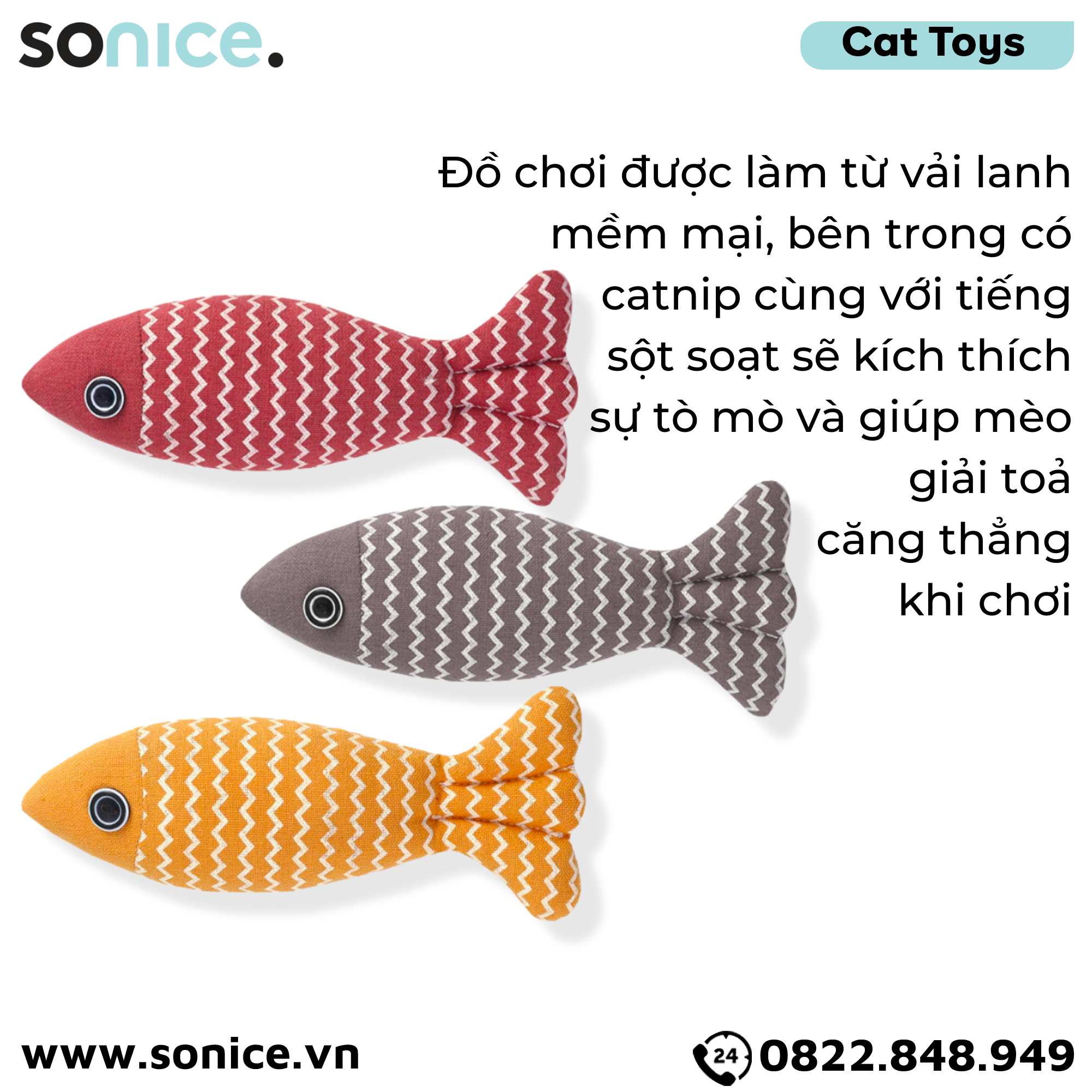  Đồ chơi thú nhồi bông SONICE Toys - Con cá Sakura SONICE. 