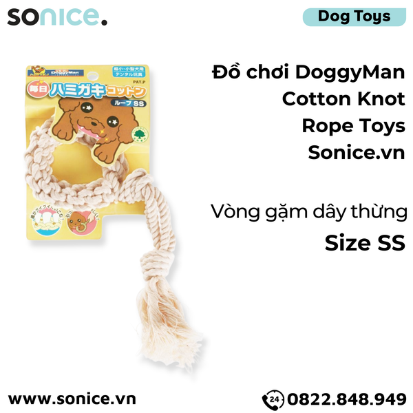  Đồ chơi DoggyMan Cotton Knot Rope Toys size SS - Vòng gặm dây thừng SONICE. 
