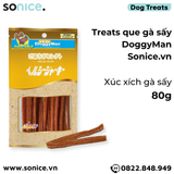  Treats que gà sấy DoggyMan 80g - xúc xích gà sấy SONICE. 