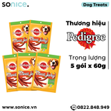  Combo Treats Pedigree Meat Jerky Stix Bacon Flavor 60g - 5 gói - Que thịt gà xông khói SONICE. 