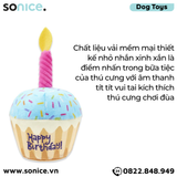  Đồ chơi Frisco Plush Birthday Cupcake with Squeaker Dog Toy - Bánh cupcake SONICE. 