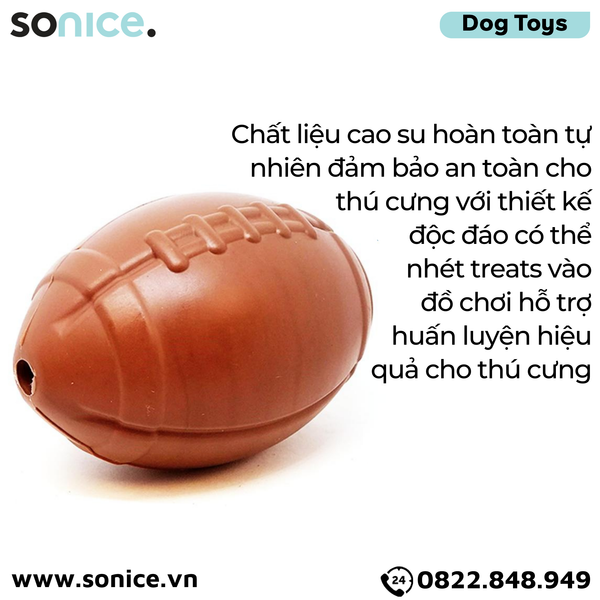  Đồ chơi Frisco Rubber Football Treat Dispenser Medium - Bóng bầu dục SONICE. 