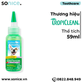  Gel vệ sinh răng miệng TropiClean Oral Care Clean Teeth Berry Fresh 59ml - Giảm mảng bám cao răng, Vị dâu và việt quất SONICE. 