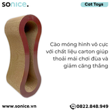  Ghế lười cào móng vô cực CattyMan size 75x25x25cm SONICE. 