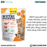  Treats Gimcat Nutri Pockets Malt Vitamin Mix 150g - Mix vị thịt bò, cá hồi và cỏ mèo, bổ sung Vitamin và Omega 3&6 SONICE. 