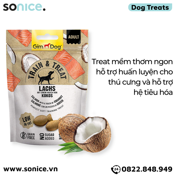  Treats GimDog Train Treat Lachs 125g - Hỗ trợ huấn luyện SONICE. 