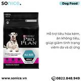  Thức ăn chó Purina PRO PLAN Sensitive Skin & Stomach Salmon, Tuna 2.5kg - Hỗ trợ tiêu hoá kém, mọi giống chó SONICE. 