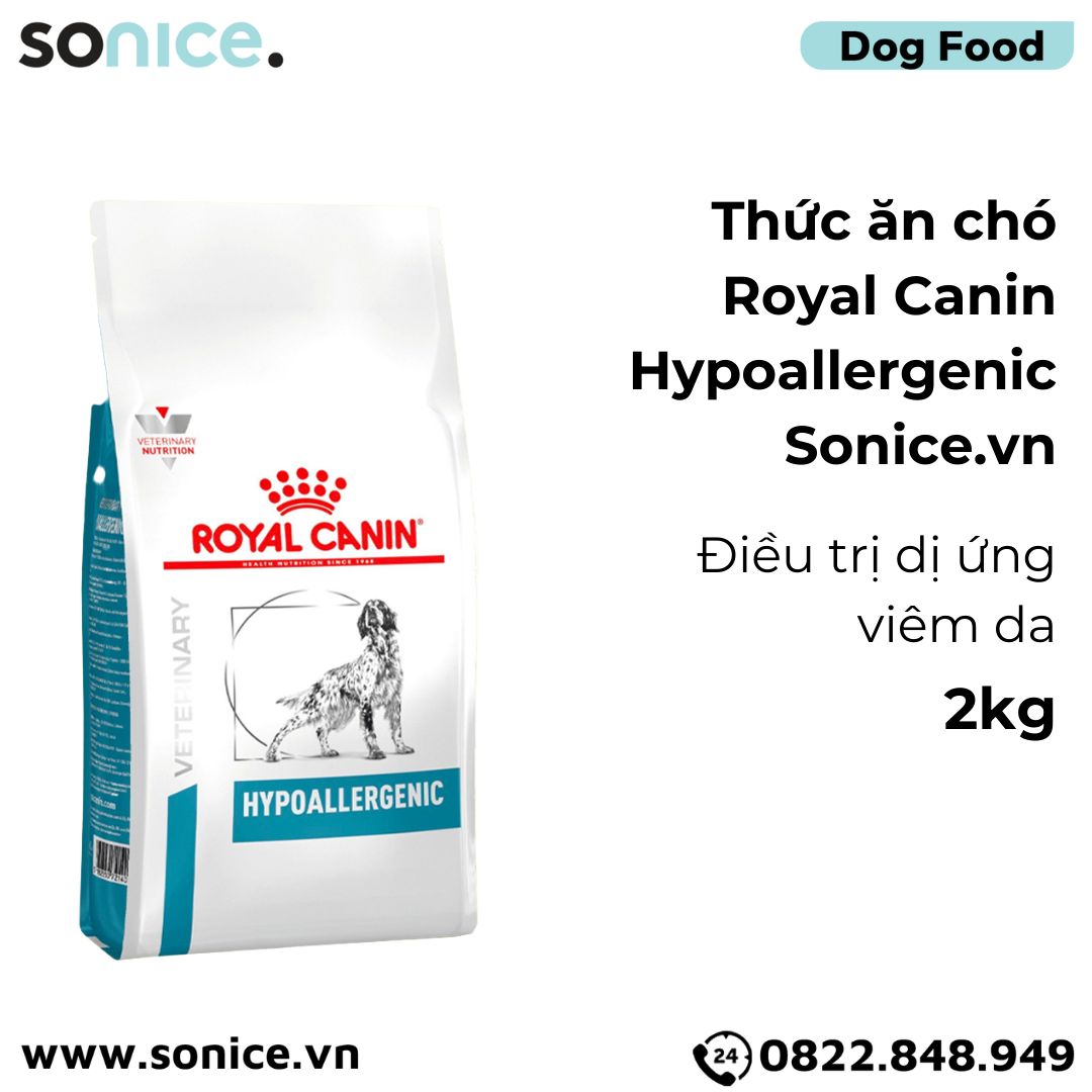  Thức ăn chó Royal Canin Hypoallergenic 2kg - điều trị dị ứng SONICE. 